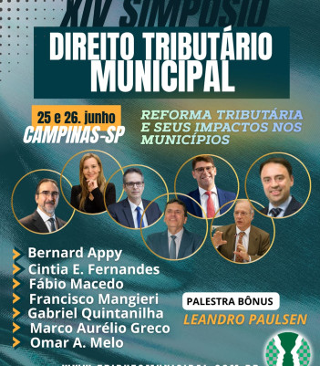 XIV SIMPÓSIO SERÁ EM JUNHO