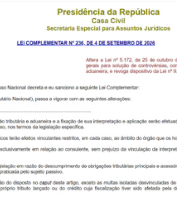 A NOVA LC Nº 236/2026